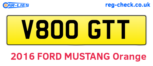 V800GTT are the vehicle registration plates.