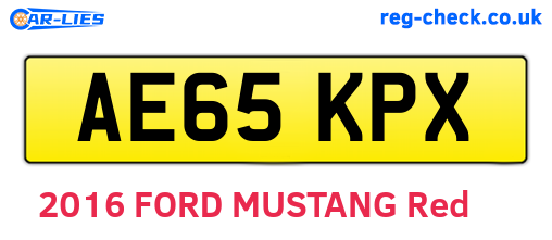AE65KPX are the vehicle registration plates.