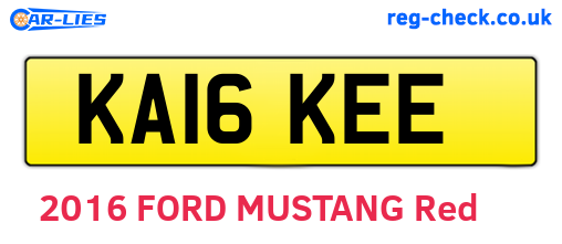 KA16KEE are the vehicle registration plates.