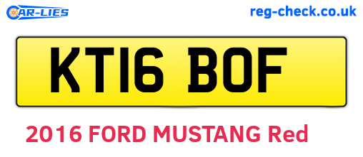 KT16BOF are the vehicle registration plates.
