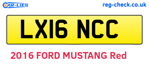 LX16NCC are the vehicle registration plates.