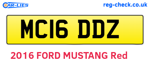 MC16DDZ are the vehicle registration plates.