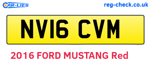 NV16CVM are the vehicle registration plates.