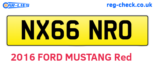 NX66NRO are the vehicle registration plates.