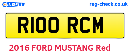 R100RCM are the vehicle registration plates.