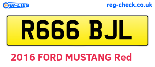 R666BJL are the vehicle registration plates.