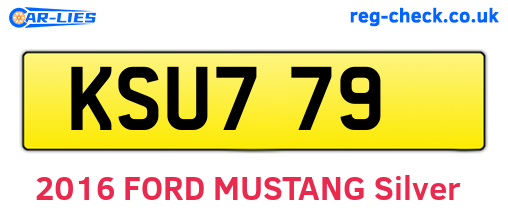 KSU779 are the vehicle registration plates.