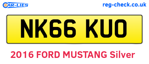 NK66KUO are the vehicle registration plates.