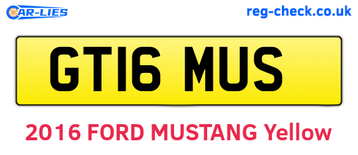 GT16MUS are the vehicle registration plates.