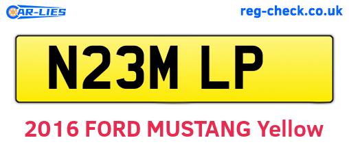N23MLP are the vehicle registration plates.