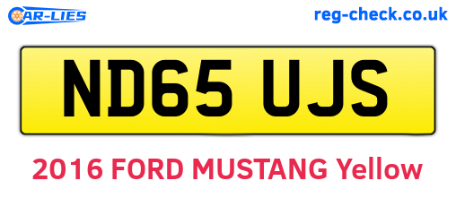 ND65UJS are the vehicle registration plates.