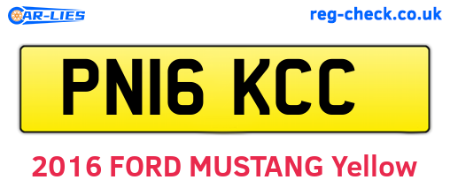 PN16KCC are the vehicle registration plates.