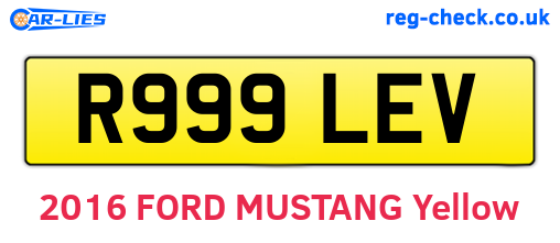R999LEV are the vehicle registration plates.