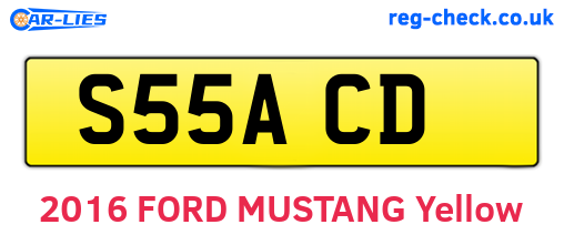 S55ACD are the vehicle registration plates.