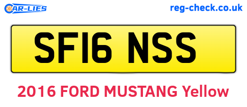 SF16NSS are the vehicle registration plates.