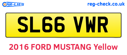 SL66VWR are the vehicle registration plates.