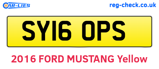 SY16OPS are the vehicle registration plates.