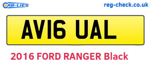 AV16UAL are the vehicle registration plates.