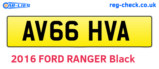 AV66HVA are the vehicle registration plates.