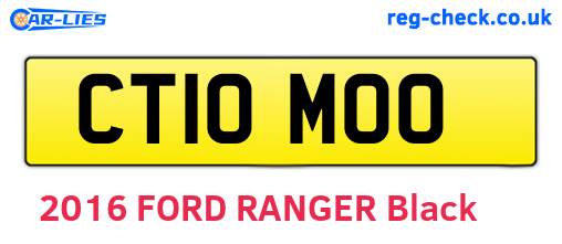 CT10MOO are the vehicle registration plates.