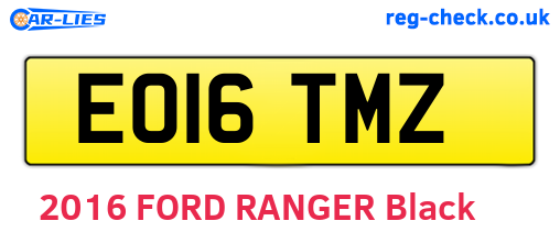EO16TMZ are the vehicle registration plates.