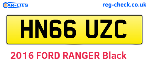 HN66UZC are the vehicle registration plates.