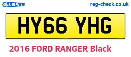 HY66YHG are the vehicle registration plates.