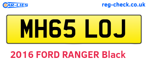 MH65LOJ are the vehicle registration plates.