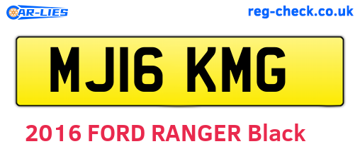 MJ16KMG are the vehicle registration plates.