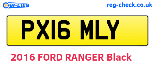 PX16MLY are the vehicle registration plates.