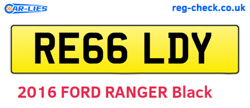 RE66LDY are the vehicle registration plates.