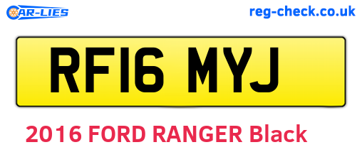 RF16MYJ are the vehicle registration plates.