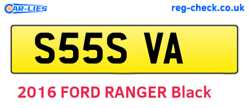 S55SVA are the vehicle registration plates.