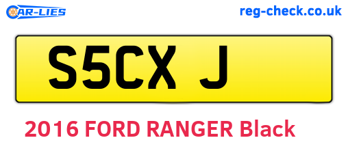 S5CXJ are the vehicle registration plates.