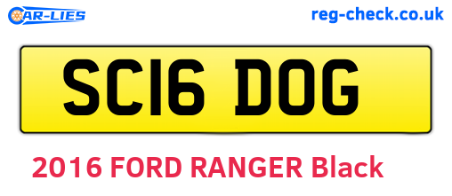 SC16DOG are the vehicle registration plates.