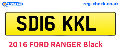 SD16KKL are the vehicle registration plates.