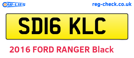 SD16KLC are the vehicle registration plates.