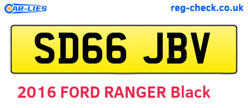 SD66JBV are the vehicle registration plates.