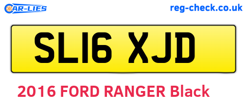 SL16XJD are the vehicle registration plates.