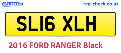SL16XLH are the vehicle registration plates.