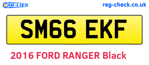 SM66EKF are the vehicle registration plates.