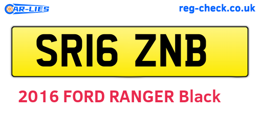 SR16ZNB are the vehicle registration plates.