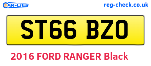 ST66BZO are the vehicle registration plates.
