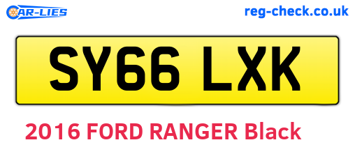 SY66LXK are the vehicle registration plates.