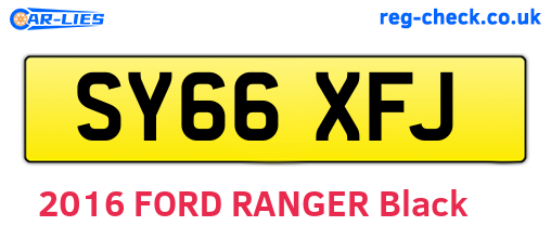 SY66XFJ are the vehicle registration plates.