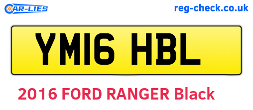 YM16HBL are the vehicle registration plates.