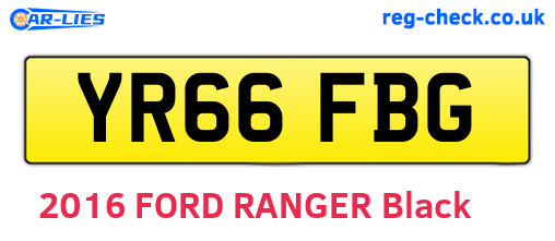 YR66FBG are the vehicle registration plates.
