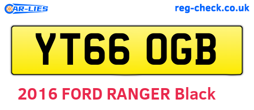 YT66OGB are the vehicle registration plates.