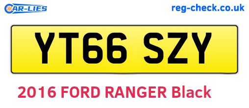 YT66SZY are the vehicle registration plates.