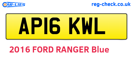 AP16KWL are the vehicle registration plates.